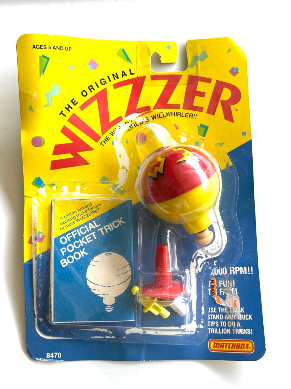MATCHBOX THE ORIGINAL WIZZZER WHIRLER TOY VINTAGE 1988 TRICK BOOK -open but new